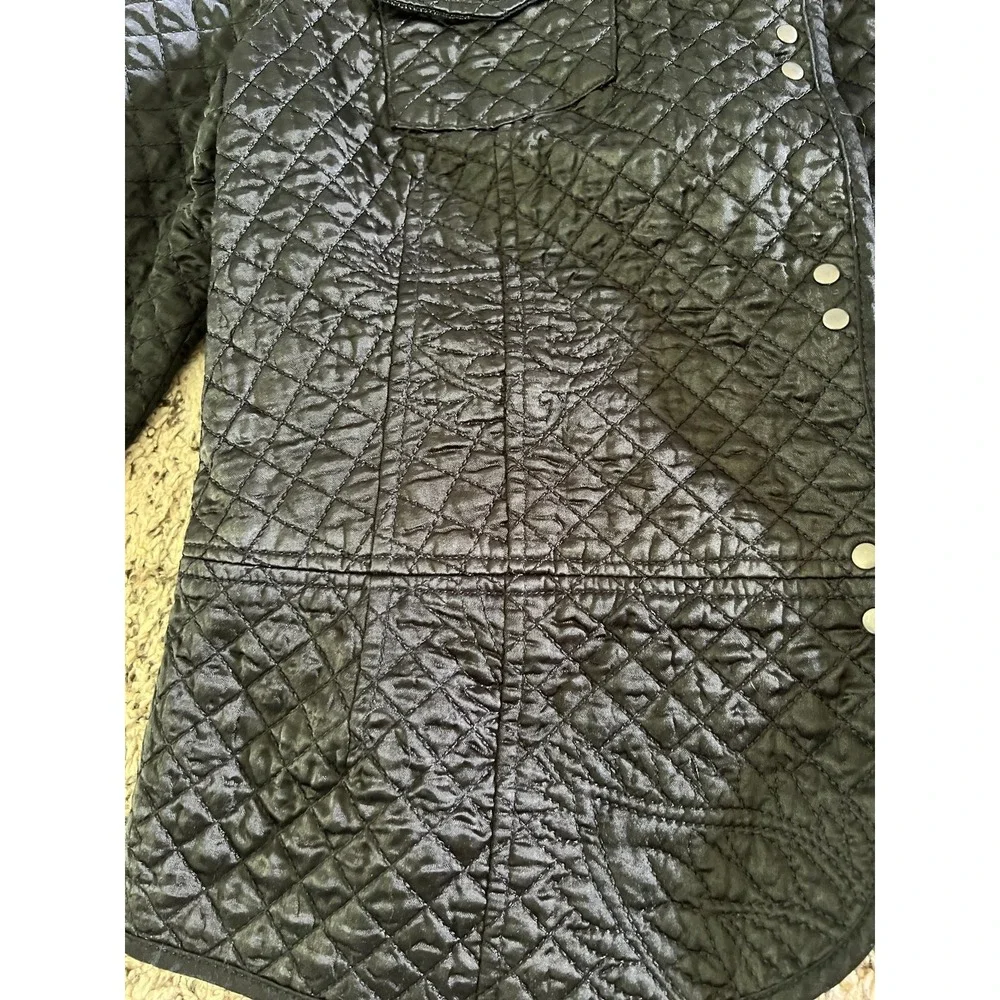 I.E. Relaxed Black Quilted Women’s Blazer Jacket - Picture 5 of 12